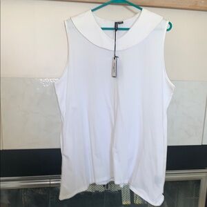 Sleeveless White Top